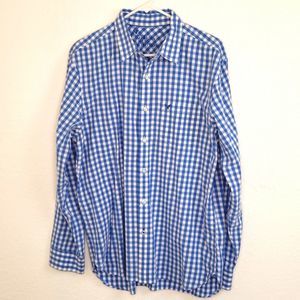 American Eagle Outfitters Blue Checked Button-up